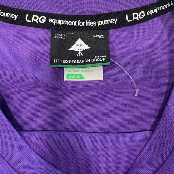 LRG Mens Infantree Collection Short Sleeve Knit Shirt, Purple, Large - Picture 3 of 4